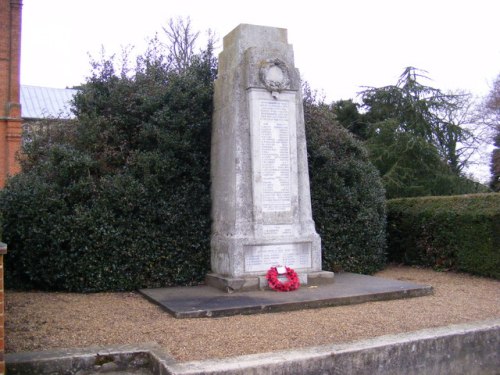 Oorlogsmonument Grundisburgh