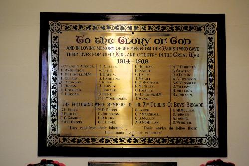 Oorlogsmonument Drumcondra Parish Church