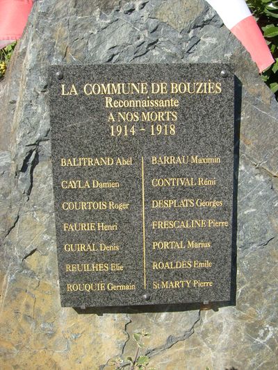Oorlogsmonument Bouziès #2