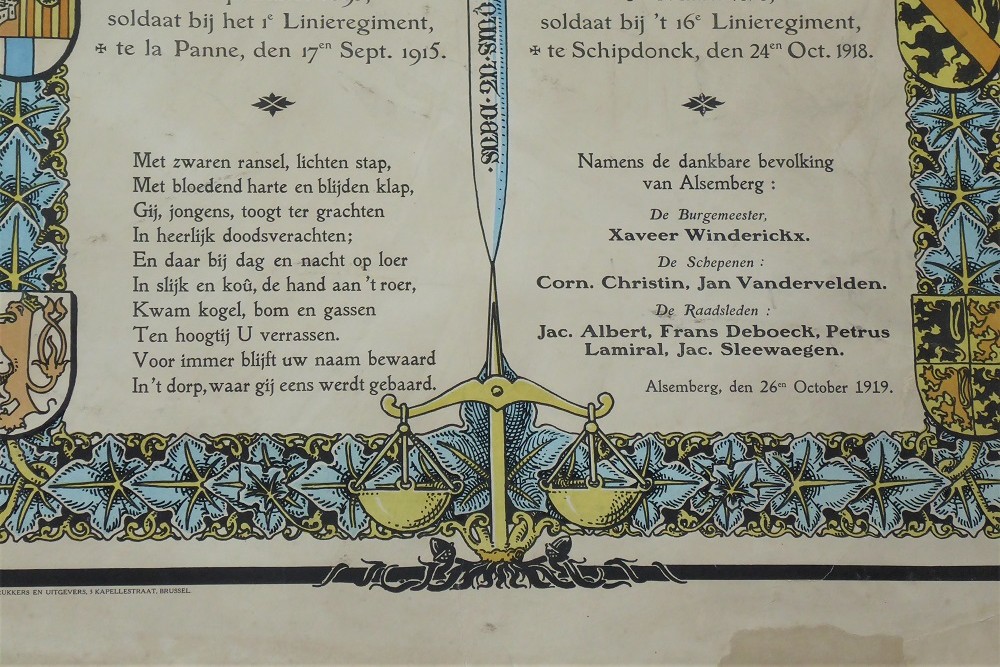 Gedenkteken Eerste Wereldoorlog Alsemberg #5