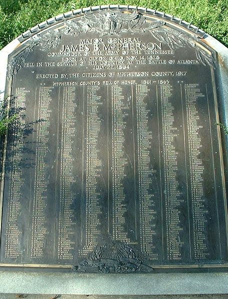 American Civil War Memorial McPherson County #2