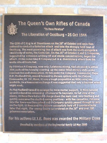 Memorials Queen’s Own Rifles of Canada Oostburg #5