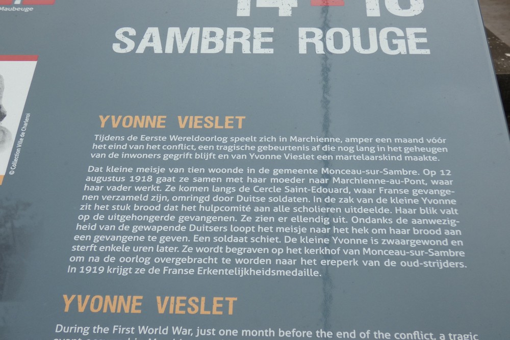 Monument Yvonne Vieslet Monceau-sur-Sambre #3