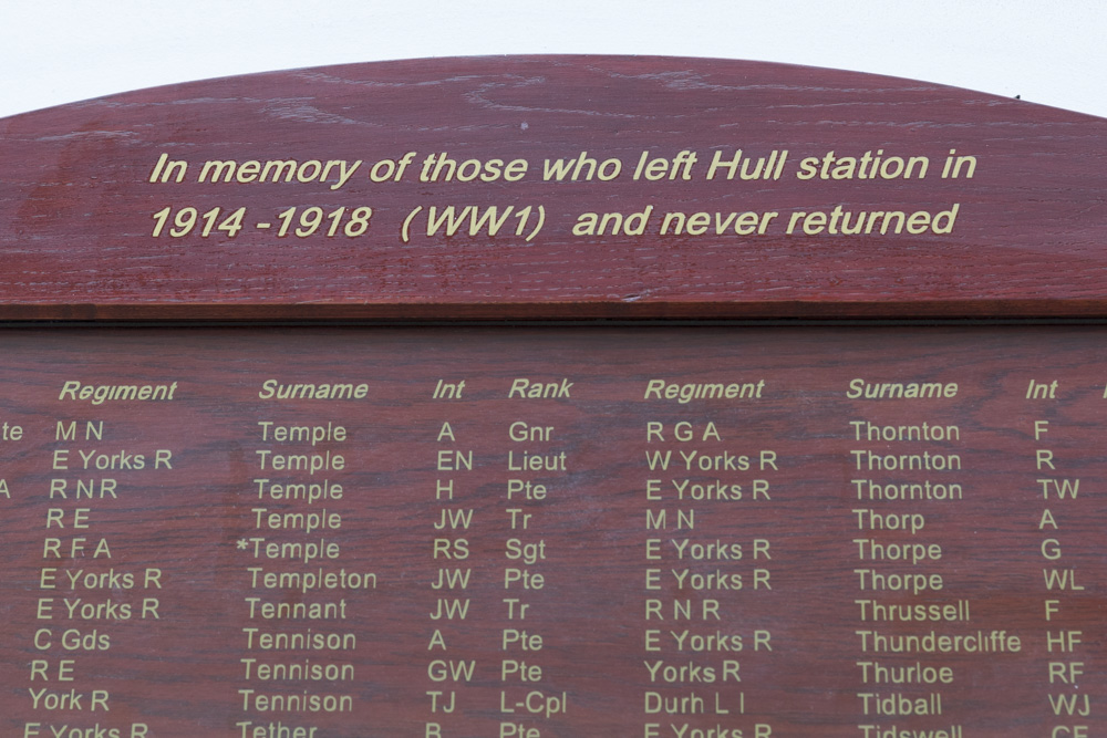 Memorial Hull Paragon Station #3