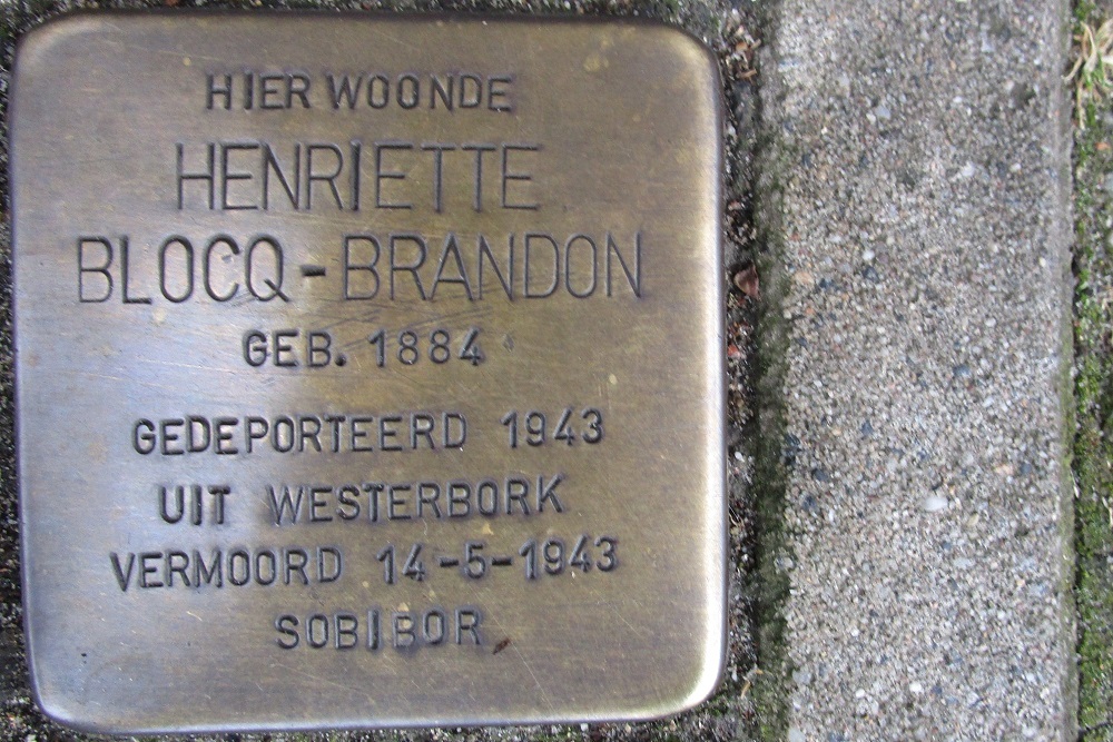 Stolpersteine Tweede van der Helststraat 73 #3