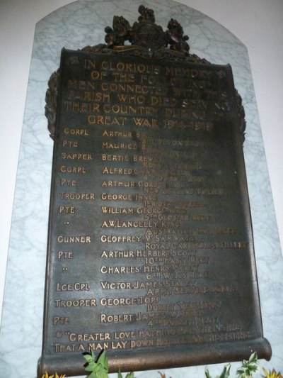 Oorlogsmonument St. Peter Church Hinton St. Mary #2