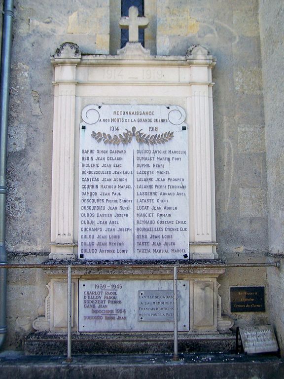 War Memorial Cabanac-et-Villagrains