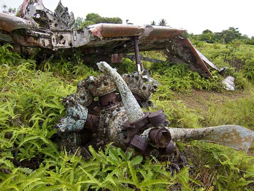 Wreckage A6M5 Zero Fighter Plane Yap #1