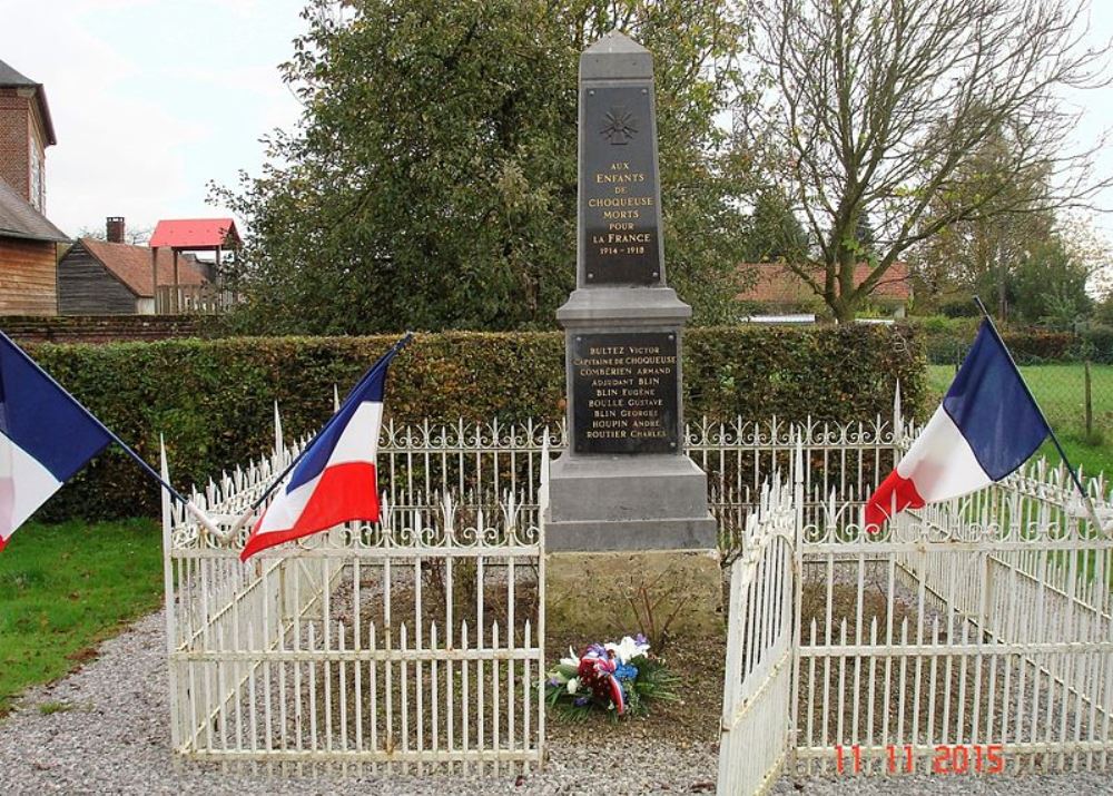 Monument Eerste Wereldoorlog Choqueuse-les-Bénards #1