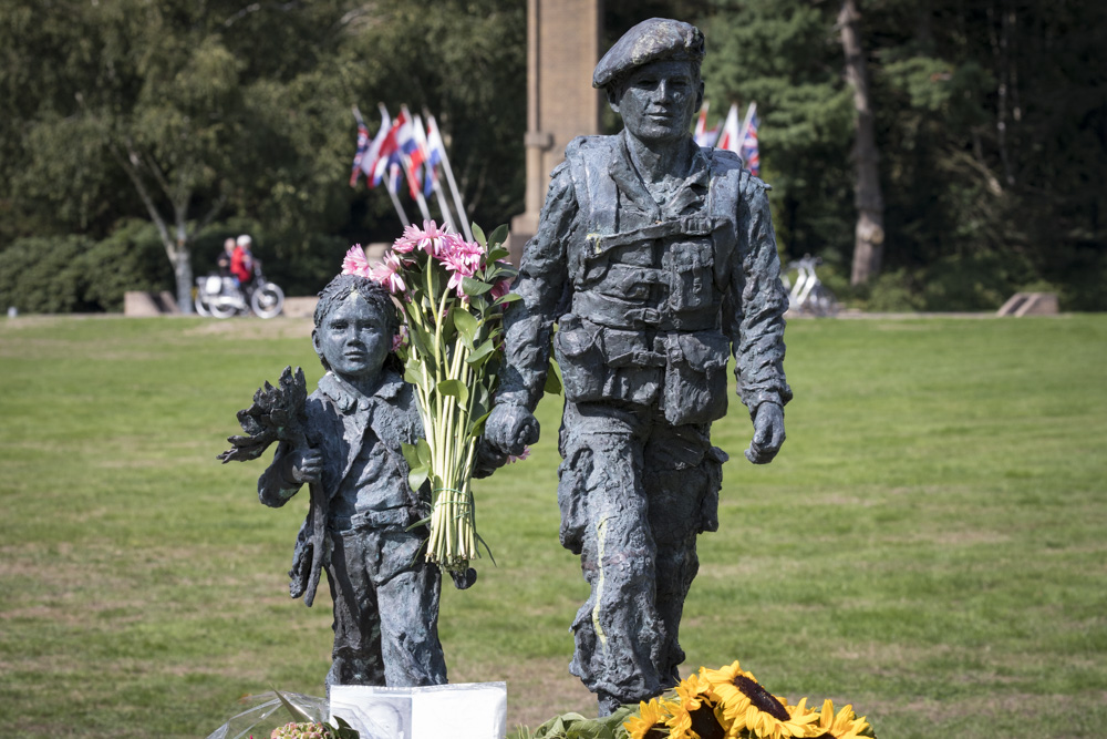 Memorial Soldier with Flower Girl #2