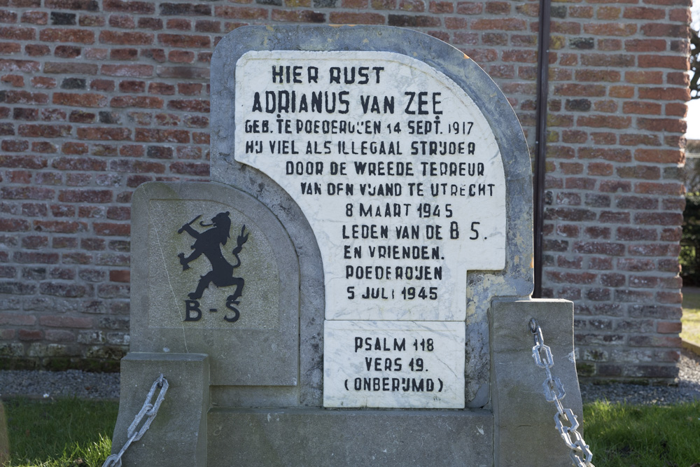 Dutch War Grave Protestant Churchyard Poederoijen #1