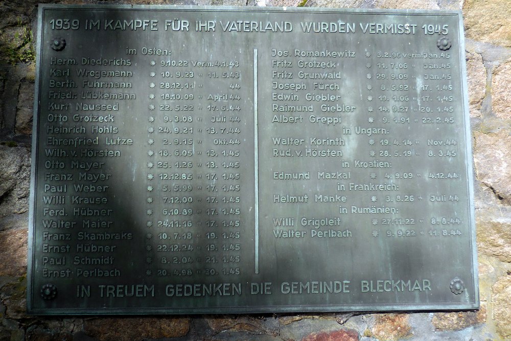War memorial Bleckmar #3