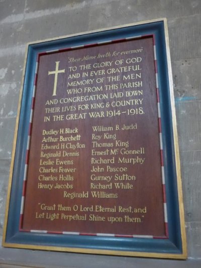 Oorlogsmonument Holy Trinity Church