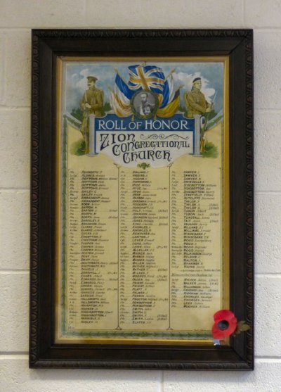 Roll of Honour Zion Congregational Church #1