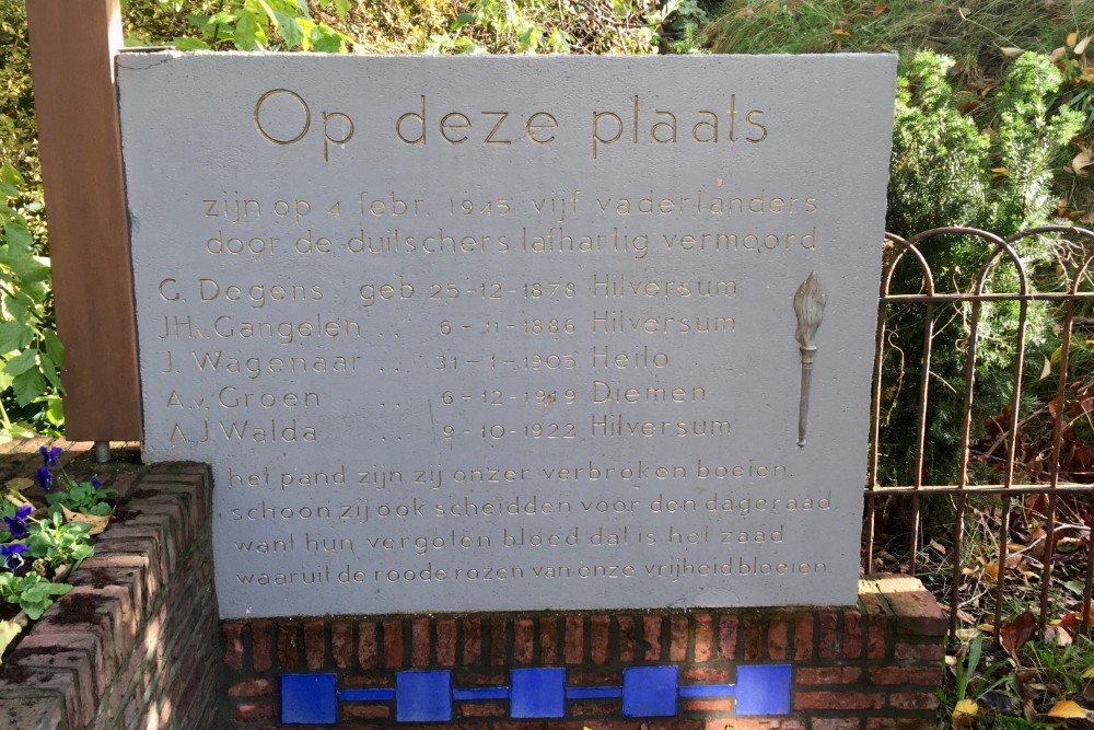 Monument Executie 5 Februari 1945 Naarden #2