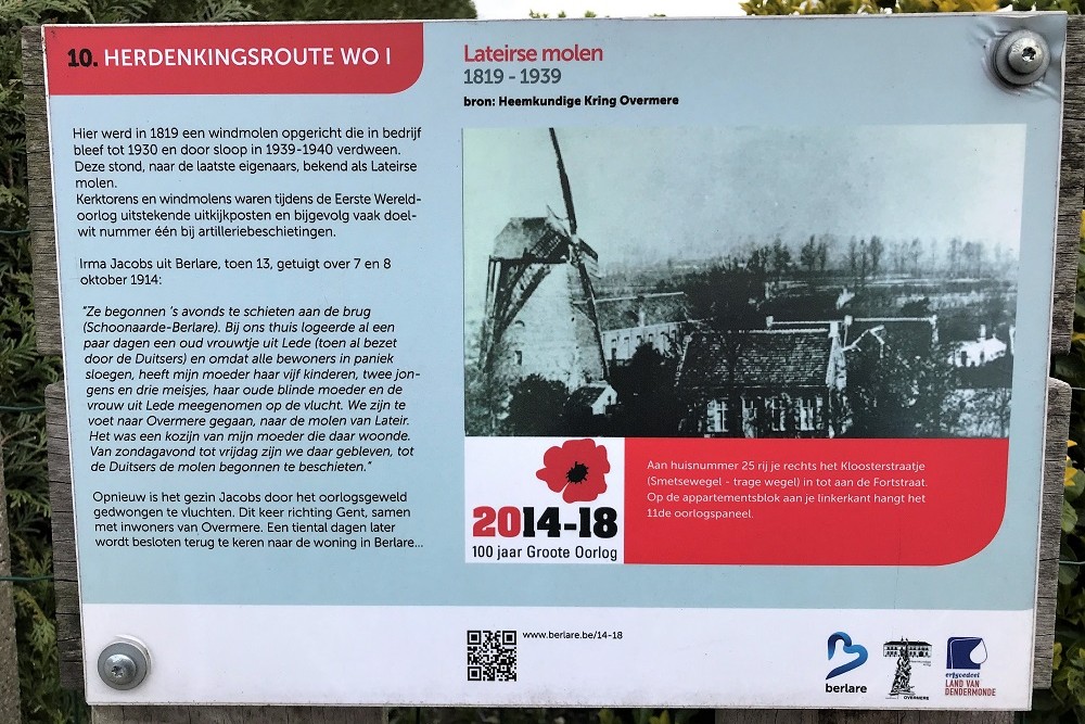 Herdenkingsroute 100 jaar Groote Oorlog - Informatiebord 10