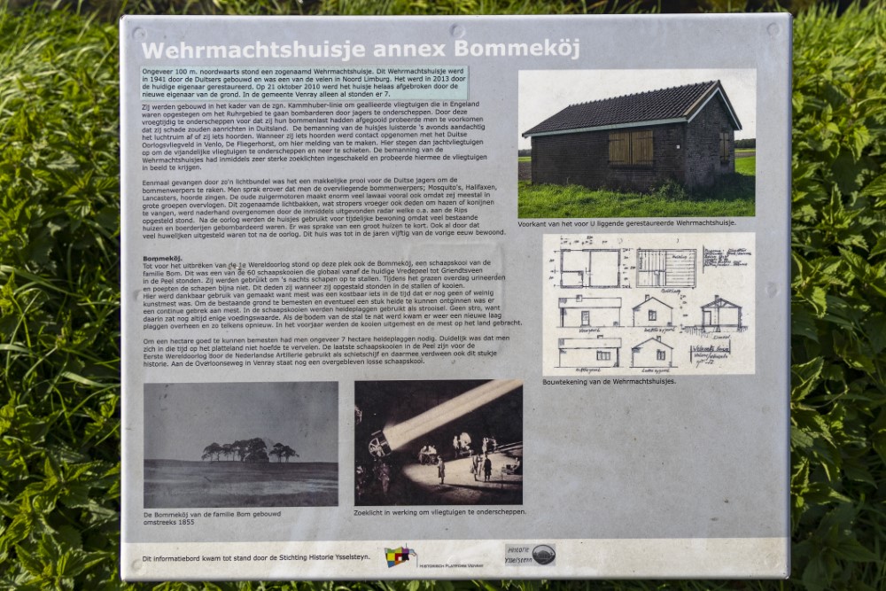 Information Sign Wehrmacht House annex Bommeköj Ysselstein #1