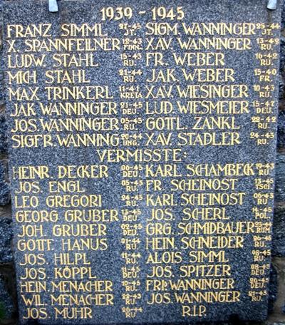 War Memorial Sattelbogen #4