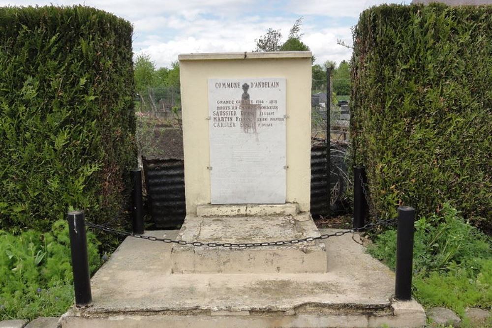 Monument Eerste Wereldoorlog Andelain #1