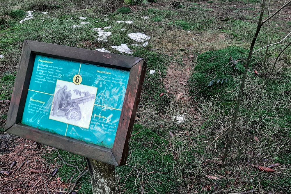 Memorial Site Hasselpath Position 6. Impact hole #3