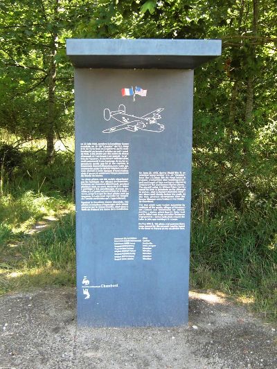 Memorial Panel Crashed B-24 at Château Chambord