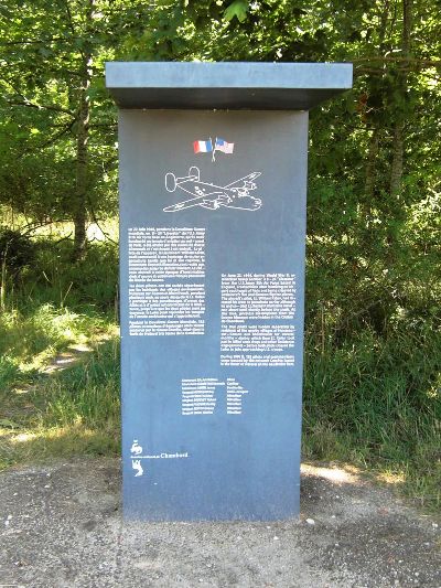 Memorial Panel Crashed B-24 at Chteau Chambord #1