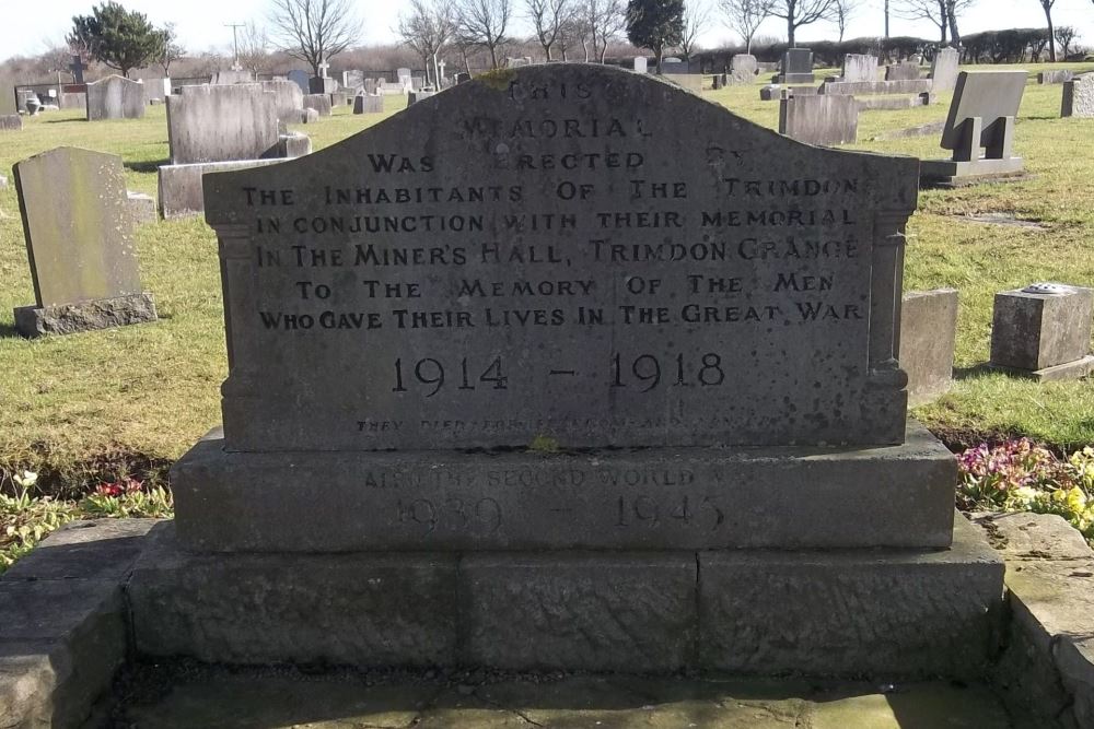 Commonwealth War Graves Trimdon Grange Cemetery #1