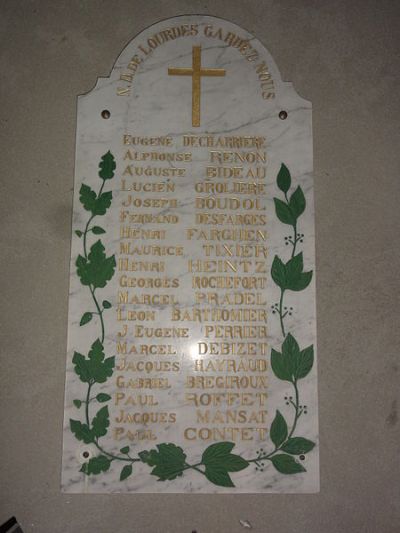 War Memorial Pionsat Church #2