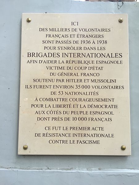 Memorial International Brigades Paris #1