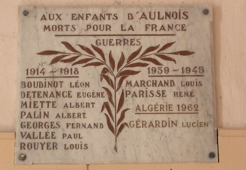 Oorlogsmonument Kerk Aulnois-sous-Vertuzey #1