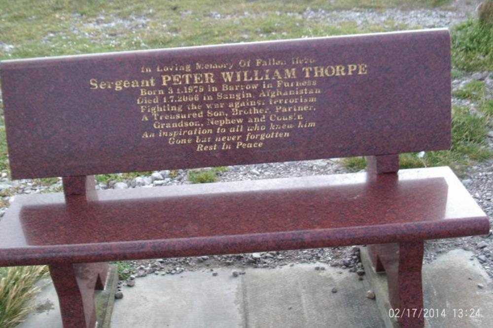 Herdenkingsbank Sergeant Peter William Thorpe