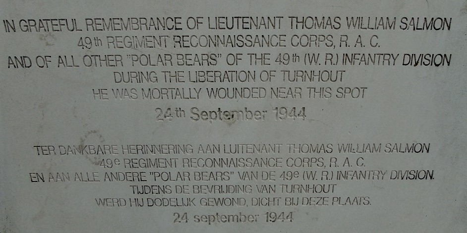 Memorial Lieutenant Thomas William Salmon #4