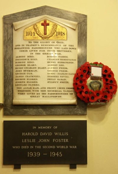 War Memorial St. Giles Church Great Hallingbury #2