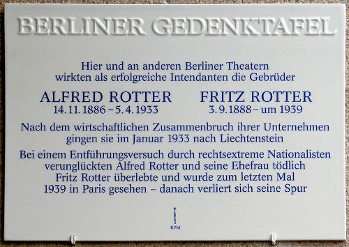 Gedenkteken Alfred Rotter en Fritz Rotter #1