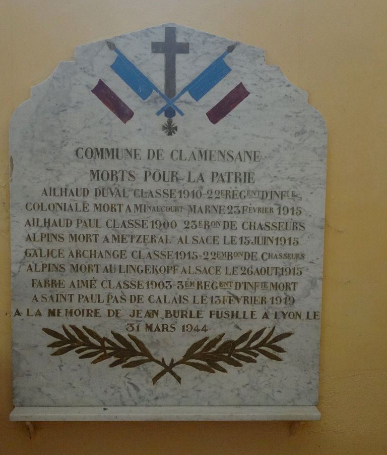 War Memorial Clamensane Church