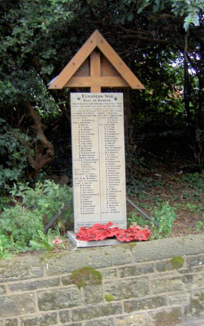 Roll of Honour Darfield