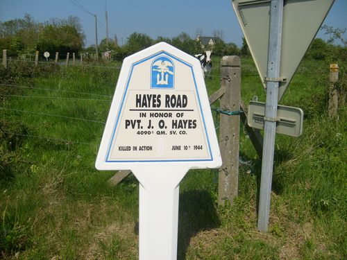 Killed In Action Marker Hayes Road Audouville-la-Hubert #1