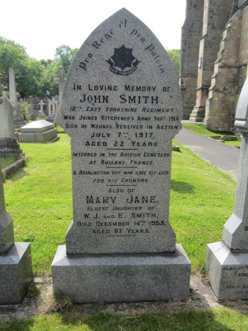 Remembrance Text John Smith Bridlington Priory