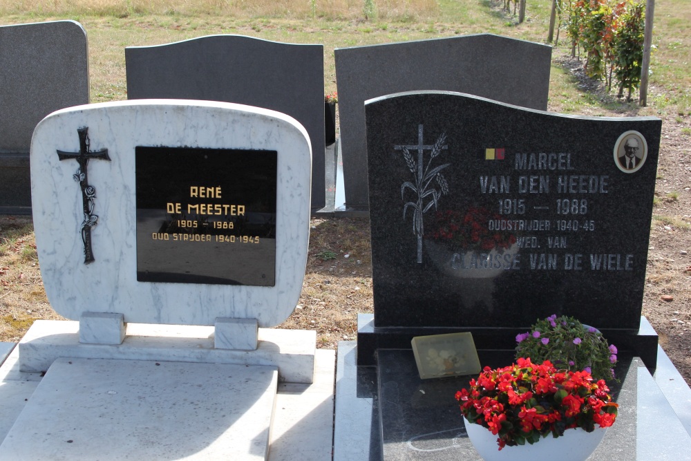 Belgische Graven Oudstrijders Machelen-aan-de-Leie Begraafplaats #2