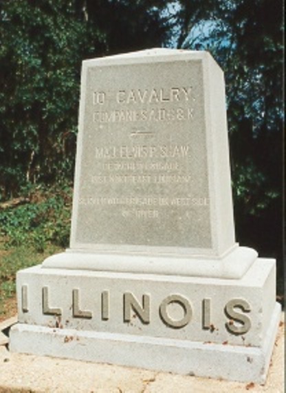 10th Illinois Cavalry, Companies A, D, G and K (Union) Monument #1