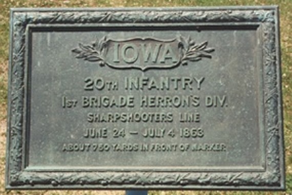 Position Marker Sharpshooters-Line 20th Iowa Infantry (Union) #1