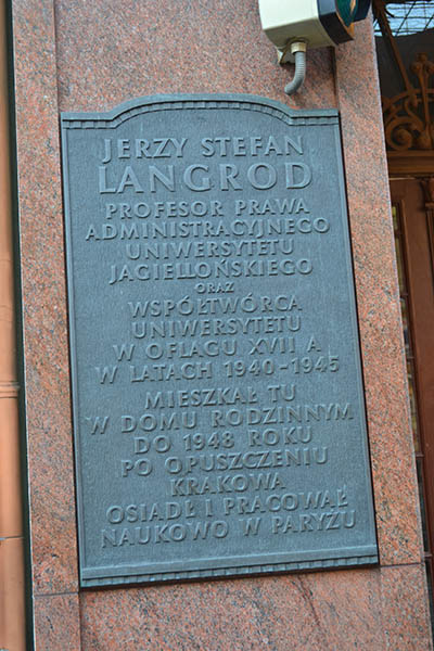 Gedenkteken Jerzy Stefan Langrod #1