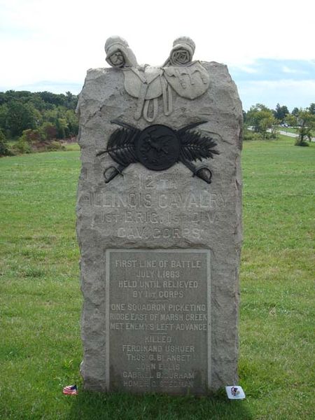 12th Illinois Cavalry Monument #1