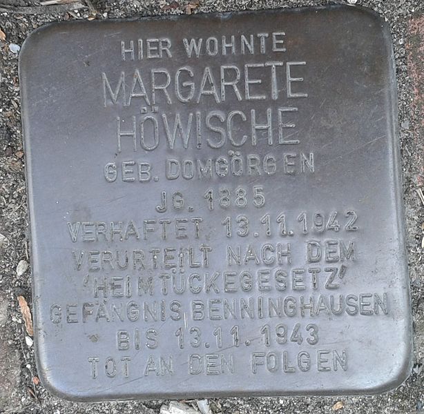 Stolperstein Auf der Sagkuhl 10