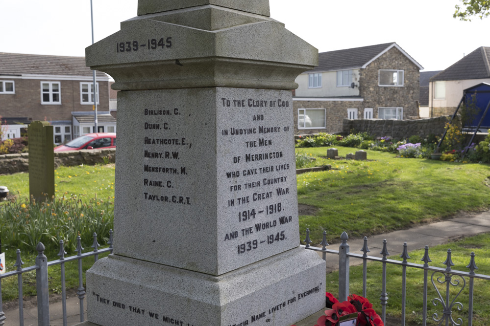 Oorlogsmonument Kirk Merrington #3