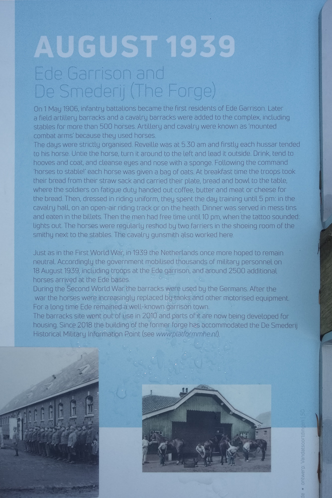 Information Sign Ede Garrison and de Smederij (The Forge) #3