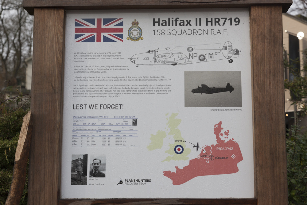 Fietsroute Wings of Freedom: Crashlocatie Halifax Mk II, HR719, Code NP-M #2