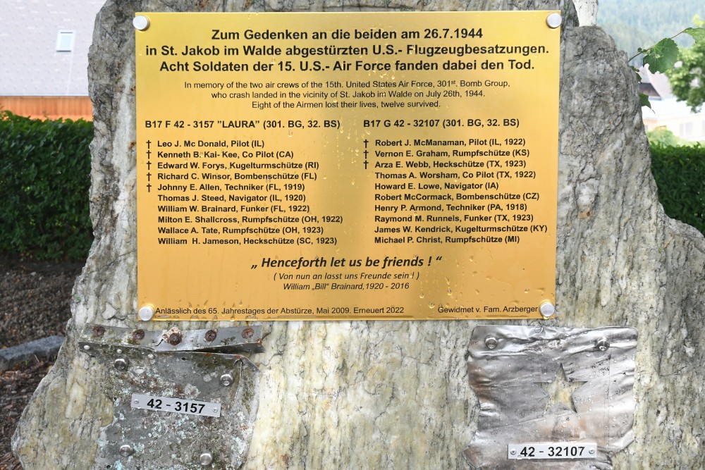 Memorial Crashes Sankt Jakob im Walde #2