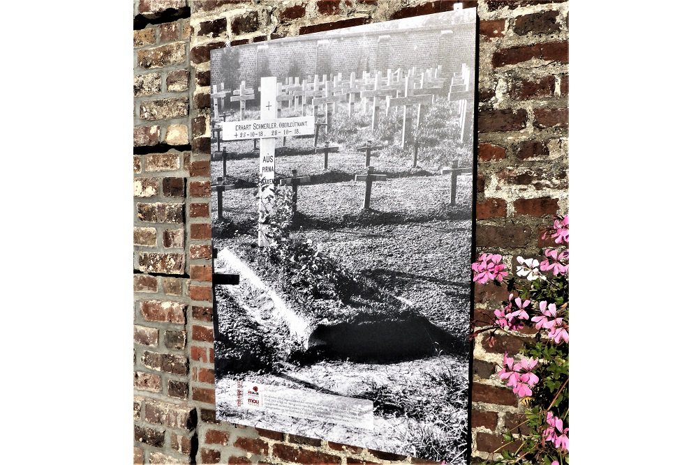 Information Board Vanished German Cemetery Oudenaarde #1