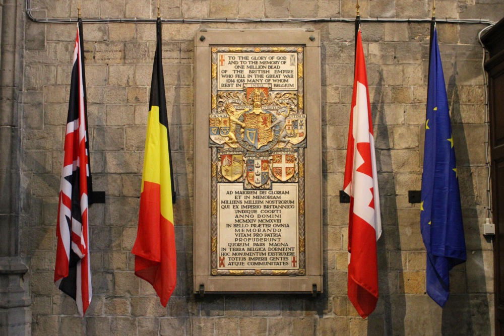 Memoriaal British Empire Kathedraal Mons #3
